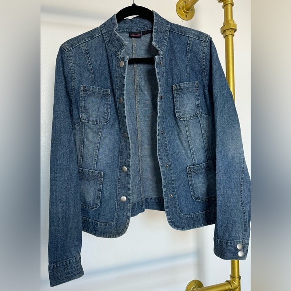 Womens WILL SMITH Denim Jean Jacket Size 12 Gentle Used - Picture 2 of 7